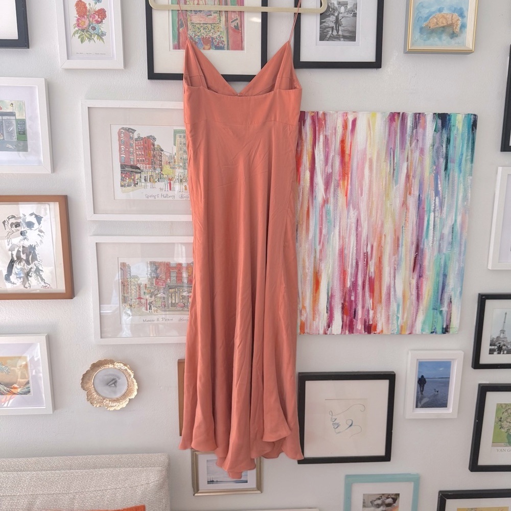 Zimmermann Winsome Satin Slip Midi Dress in Dusty Rose - Picture 6 of 11